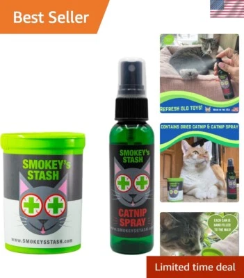 Maximum Potency Organic Catnip Spray & Dried Bundle - Perfect for Playtime - Image 1 of 4