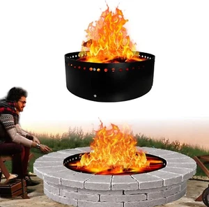 Fire Ring - 36" x 12" - Smokeless Fire Pit Ring For Outside Fire Pit - Picture 1 of 7