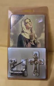 How to pray the Rosary w/Booklet, Mysteries, Holy Card Set - Clear - Picture 1 of 4