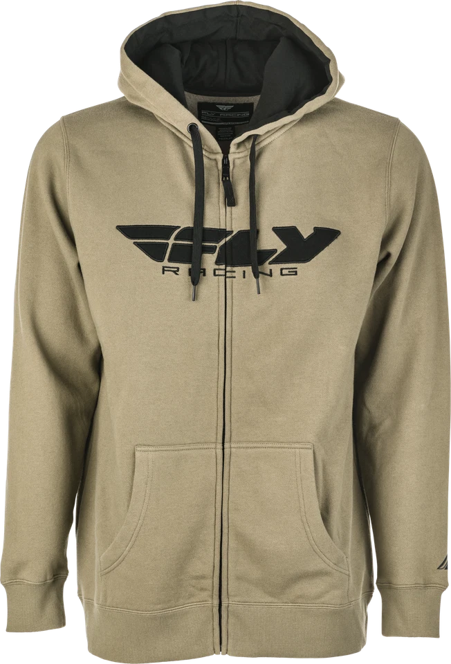 Fly Racing Corporate Zip Up Hoodie (2023) Md Tan/Black - Image 1 of 1