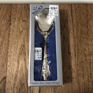 Wallace Casserole Spoon Silver Plated Antique Baroque New in Box - Picture 1 of 5