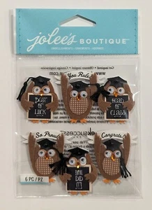 Jolee's Brown Graduation Owls Repeats Scrapbooking Stickers - Picture 1 of 2