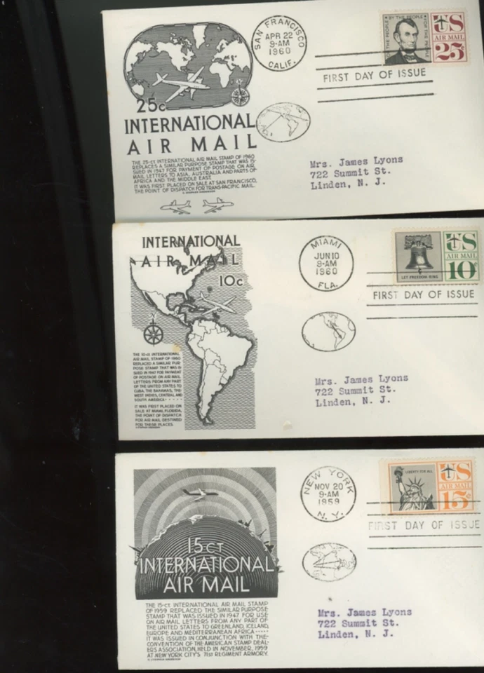 CS Anderson Cachets fdc 72  set A (ip - Image 1 of 4