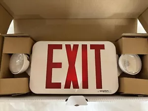 LED Kingdom Emergency Exit, 2 TESTE, 2 LATI, ROSSO, KL0434B2RW - Foto 1 di 4