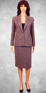 Traje KORET CAREER PETIT talla 6 gris ceniza 2 piezas 100% lana merino limpio en seco - Imagen 1 de 14