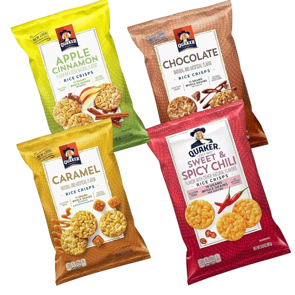 Quaker Quakes Chocolate Rice Snacks 4 Oz (pack of 12)
