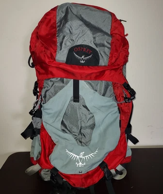 Mochila de senderismo Osprey Atmos 50L Airspeed roja/gris H20 Cordura camping al aire libre Foto 1 de 4