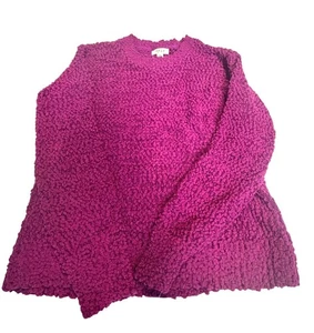 Style & Co Pettites Teddy Boucle Sweater, Violet Orchard, Sz. PM - Picture 1 of 8