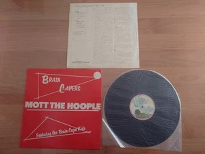 Mott The Hoople Brain Capers LP Used King Lyrics Card Stain Damage - Picture 1 of 5