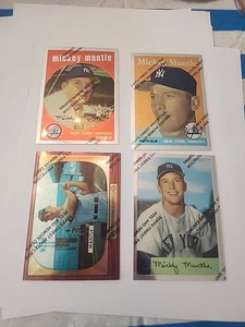 4 Mickey Mantle 1996 Topps Finest Commemorative Baseball Card Lot - Imagen 1 de 9
