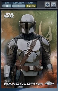 Star Wars Digital Card Trader Chrome 2025 Legendary Kashyyk Green Mandalorian - Picture 1 of 2