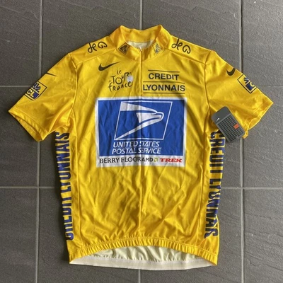 Nike Tour de France 2004 USPS Yellow Podium Jersey XL Limited Edition Cycling - Image 1 of 4