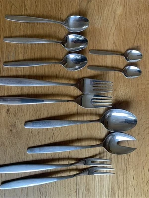 WMF Lüneburg Acciaio Inox Posate 3 Cucchiaino 2 per Espresso 1 Insalata 2 - Immagine 1 di 4