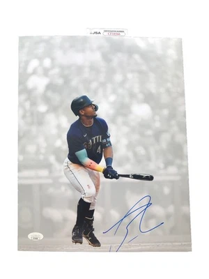 2025 All Star Julio Rodriguez Signed 11x14 Photo Seattle Mariners MLB JSA COA - Image 1 of 3