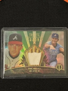 2014 Topps Tribute Phil Niekro Relic /25 Green #THRONE-PN Game Used Jersey - Picture 1 of 2