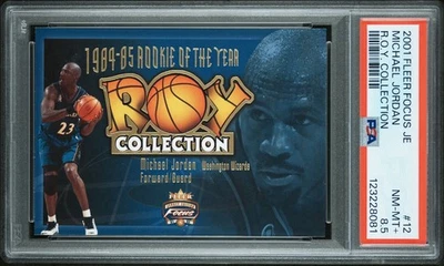 Camiseta Fleer Focus 2001 edición colección Roy Michael Jordan #12 PSA 8,5 Foto 1 de 2