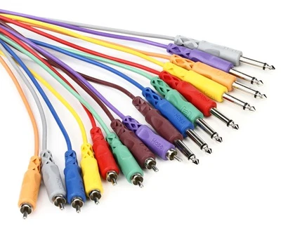 Hosa CPR-802 8-channel 1/4" TS Male to RCA Male Snake - 6.6' - Image 1 of 4