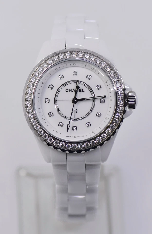 CHANEL J12 H6418 White Case Size 33mm x 33mm Ladies Watch #11104