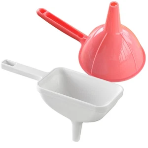 2 Pcs Kitchen Cushion Funnels for Big Cooking Small Filling Bottles - Picture 1 of 12