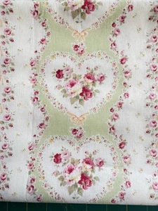 Lecien Japanese Cotton Fabric Floral Collection Princess Rose OOP Rare 2 Yards - Picture 1 of 4