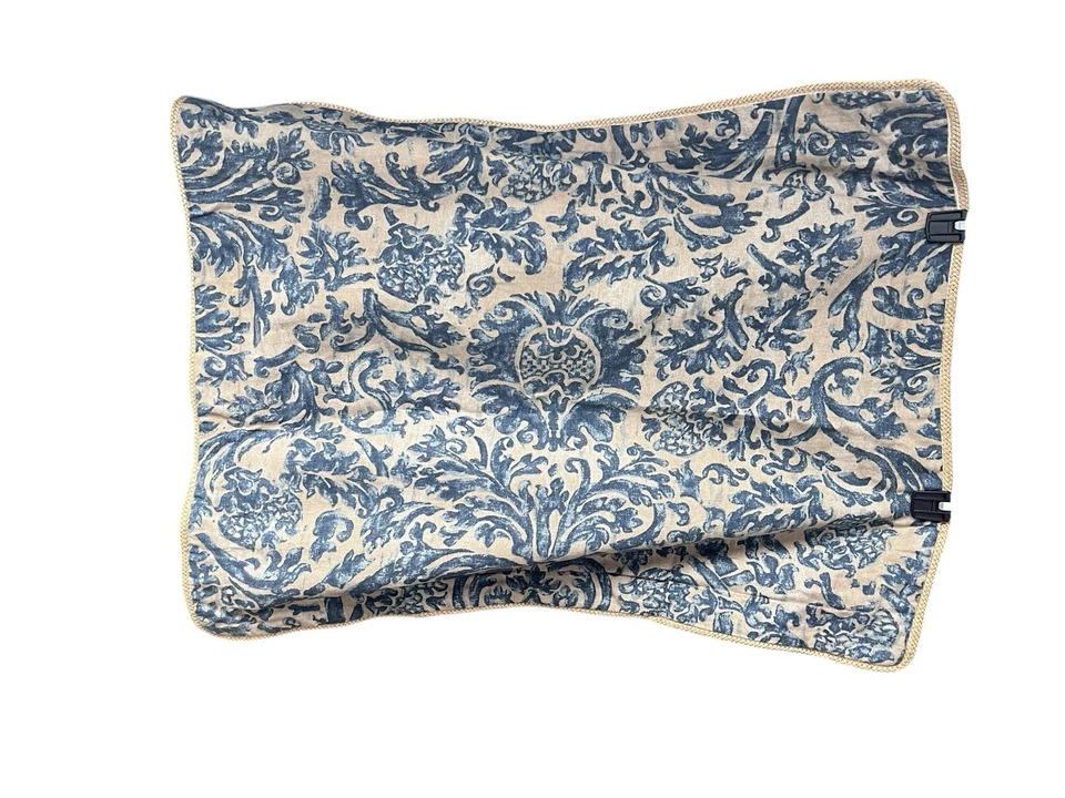 Conjunto de 2 fronhas Ralph Lauren azul damasco 100% algodão feitas na Itália - Imagem 1 de 4