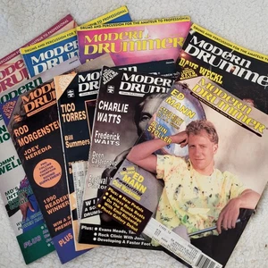 Lot Of 9 Modern Drummer Year 1990 Magazines / Jan-Mar + July-Dec - Notes - Imagen 1 de 11