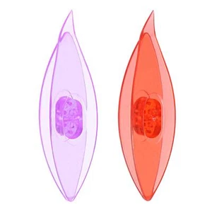 2uds Frivolité Lanzaderas 77x21x11mm Plástico, Transparente Rojo Púrpura - Imagen 1 de 5