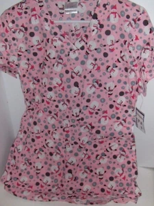 NEW - Willow Brook - Snowman scrub top - Small - Picture 1 of 4