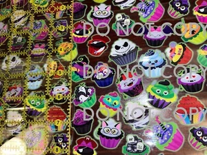 Custom TRANSPARENT  FAUX  VINYL ROLL, Cupcake DESIGN   36”x  23” Wide - RARE - Picture 1 of 3