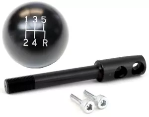 1983-2002 Camaro/Firebird Billet Aluminum Black 5 Speed Shift Knob & Short Stick - Picture 1 of 7