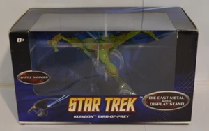 HOT WHEELS STAR TREK KLINGON BIRD OF PREY BATTLE DAMAGED DIE-CAST WITH STAND - Picture 1 of 5