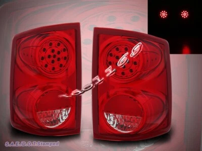 FIT FOR 2005-2011 Dodge Dakota Replacement Tail Light Red LED Taillights - Image 1 of 4