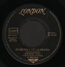 ♫ 7" 1957 Don Rondo STARS FELL ON ALABAMA / WHITE SILVER SANDS London 20125 VG+♫