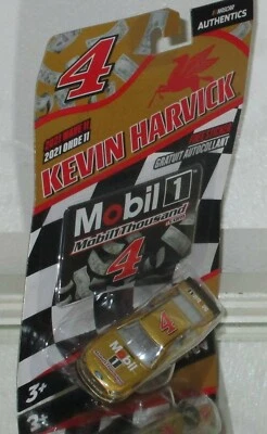 2021 KEVIN HARVICK #4 MOBIL1THOUSAND NASCAR AUTHENTICS WAVE11 1/64 CAR W/STICKER - Image 1 of 3