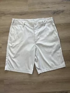 NIKE Golf Dri Fit Short Mens Active Pocket Cream White 33 Waistband Performance - Picture 1 of 17