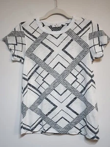 Rag & Bone Women's XS White Printed Crew-Neck Short-Sleeves T-Shirt Top $115 - Picture 1 of 12