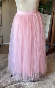 NEW Forever 21 ballet pink tulle pleated skirt, small, NWT - Picture 1 of 9