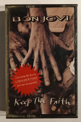 BON JOVI - KEEP THE FAITH - 1992 MEXICAN TAPE ALBUM, HARD ROCK - Image 1 of 4