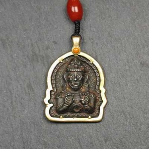 Amuleto Drashi Lhamo, Gandhanra Vintage Tibetano Dije Protector, Zashi Lhamo - Imagen 1 de 10