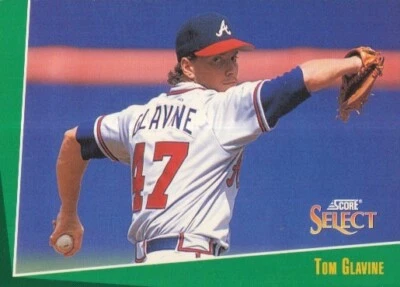 #007 ATLANTA BRAVES # TOM GLAVINE - P # BASEBALL CARD SCORE SELECT MLB 1992 - Photo 1/2