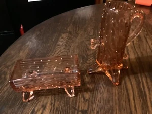 Hansen Hobnail Town Pump And Trough Creamer And Sugar - Picture 1 of 8