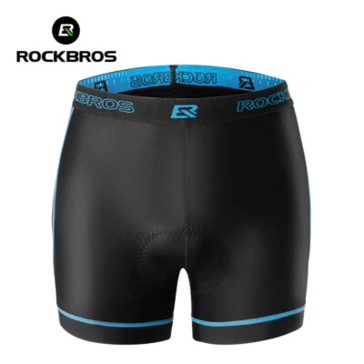 ROCKBROS Men's Cycling Underwear Sponge Padded Elastic Breathable Sporty Wear - image 1 of 4
