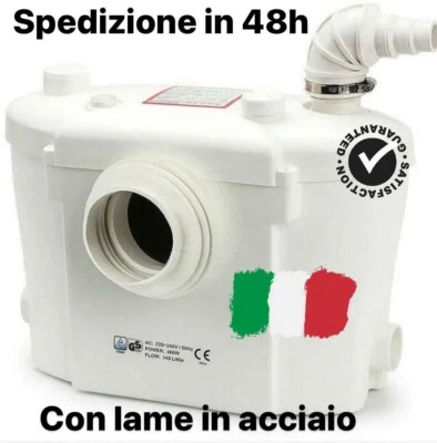 SANITRIT TRITURATORE MACERATORE WC SANITARIO LAVANDINO DOCCIA VASCA CON LAME 2 - Bild 1 von 4