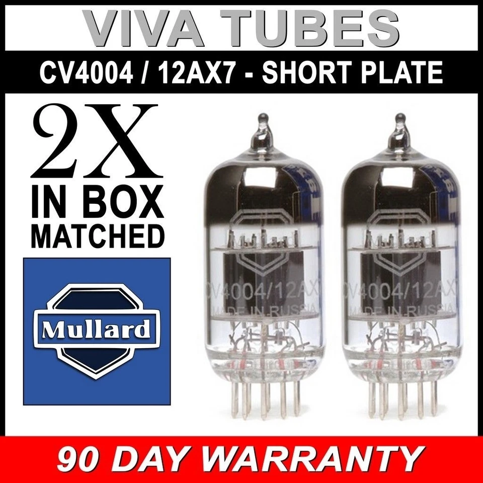 Nuevo par de tubos de vacío de bajo ruido Mullard reedición CV4004 / 12AX7 Foto 1 de 1