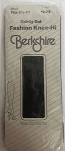 De colección Nuevo de Lote Antiguo 1986 Berkshire Negro Delicado Punto Moda Hasta la Rodilla Ancho Cómodo Top 8.5-11 - Imagen 1 de 6