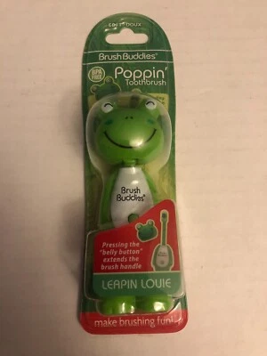 Cepillo de dientes Brush Buddies Poppin "Leapin Louie" SIN BPA (Nuevo/Sellado) Foto 1 de 2