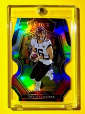 Trevor Lawrence MINT RED & BLACK DIECUT REFRACTOR PANINI SELECT PREMIER PRIZM