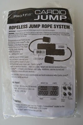 Pro Fit cardio pular corda sistema sem corda display LCD temporizador queima de gordura calorias - Imagem 1 de 2