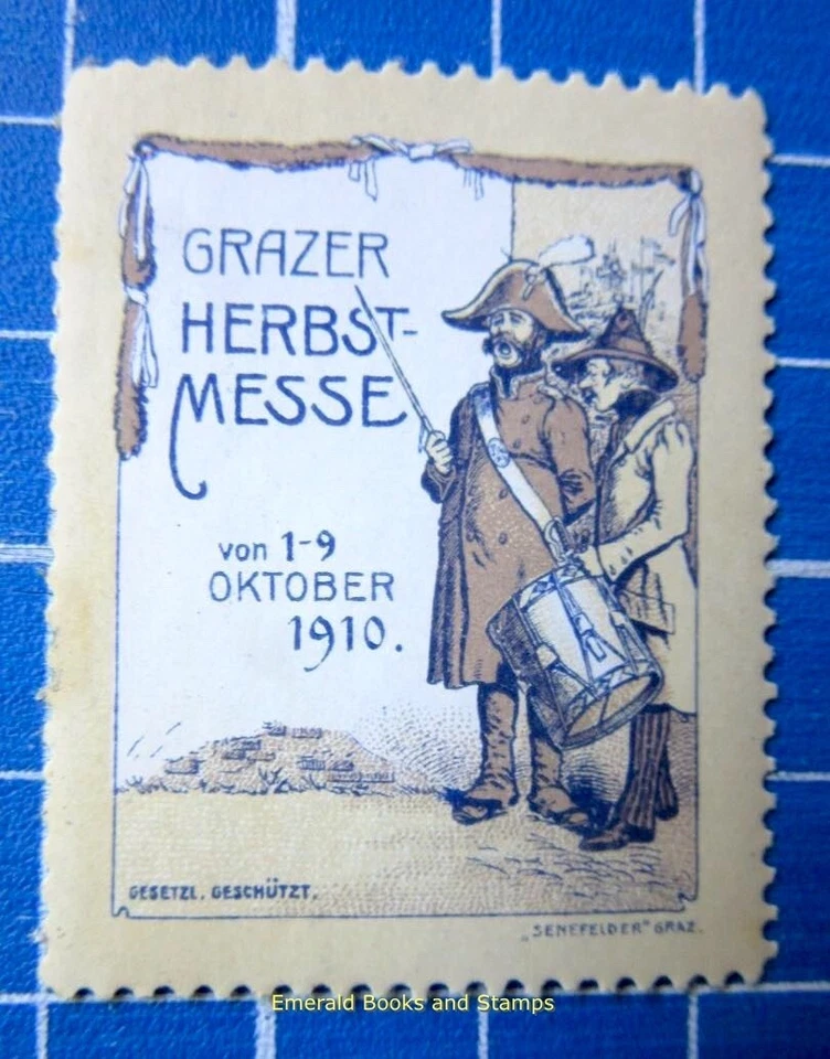 Cinderella Stamps - AUSTRIA 1910 - Graz Autumn Fair - Night Watch - 9507 - Image 1 of 1