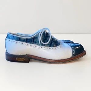 Foot Joy Women’s White w Blue Croc Accent Golf Shoe Size 6.5 B Made in U.S.A - Picture 1 of 9